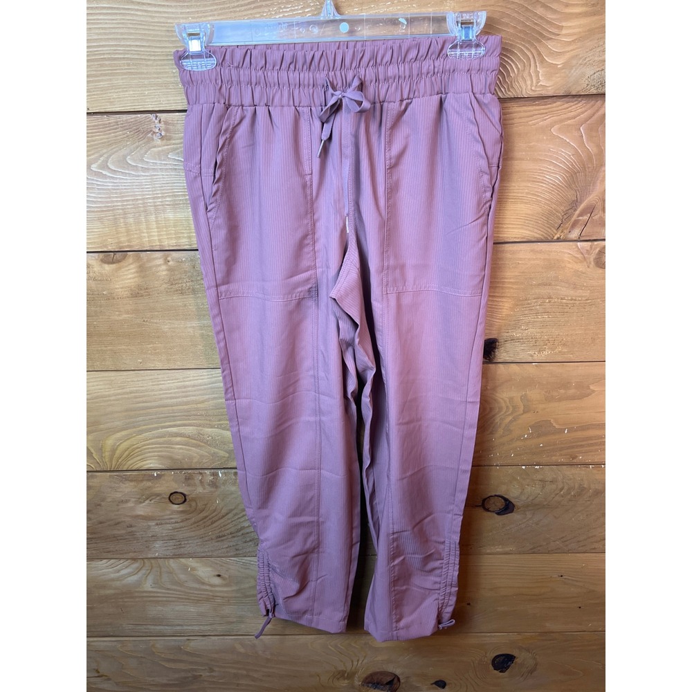 RBX Live Life Active Womens S/P Mauve Pink Jogger Pants Drawstring Waist Athleis